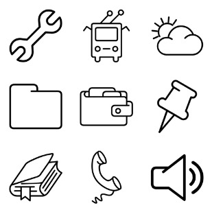 Swanky Outlines icon sets preview