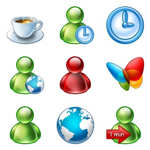Brush Intense, Messenger icon sets preview