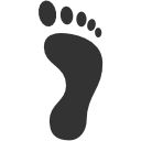 right, footprint icon