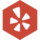 hexagon, media, social, yelp icon