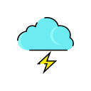 rain, lightning, sign, storm, cloud, meteorology, weather icon