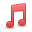 Music, Red icon