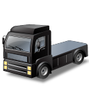 tractorunitblack, automobile, truck, transport, transportation, black, vehicle icon