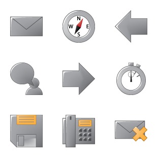 Super Simple Grey Series icon sets preview