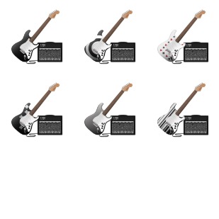 Fender for Garageband icon sets preview