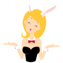 a, Bunny, Girl, In, Suit icon
