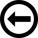 Left arrow inside a circle icon