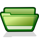 folder green open icon