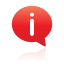 information, balloon, red icon
