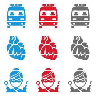 Medical icon sets preview