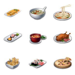Recipes icon sets preview