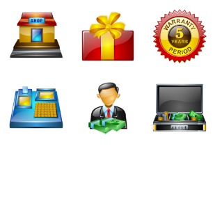 Shopping icon sets preview