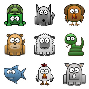 Animal icon sets preview