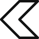 arrow, direction, retro, left, stroke arrow icon