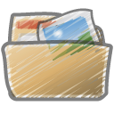 scribble folder photos icon