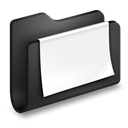 Black, Documents, Folder icon