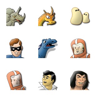 Hanna Barbera's Heroes icon sets preview