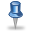 blue, pin, attach icon