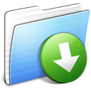 Aqua Stripped Folder DropBox icon