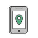 pin, phone, journey, application, location, travel, marker icon