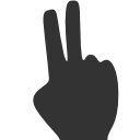 two, fingers icon