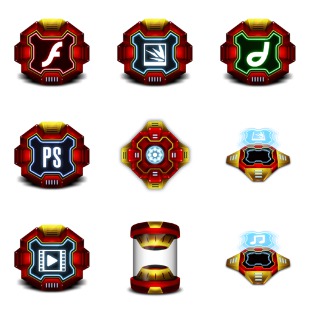Ironman Style icon sets preview
