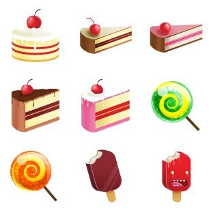 Cream Food icon sets preview