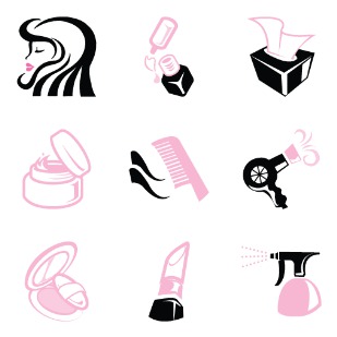 Beauty icon sets preview