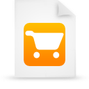 orange, paper, document, file icon