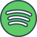 spotify, network, social, logo, brand icon