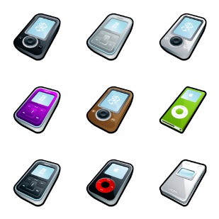 MP 3 Player icon sets preview