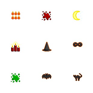 Halloween icon sets preview