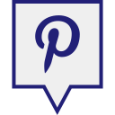 social, media, logo, pinterest icon