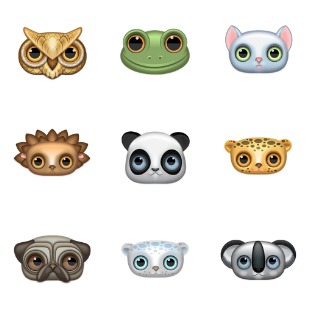 Zoom Eyed Creatures icon sets preview
