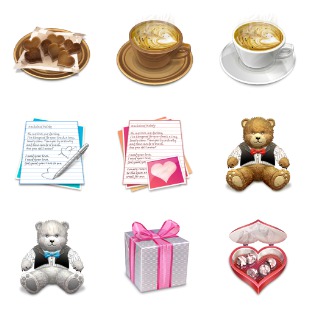 I Love You icon sets preview