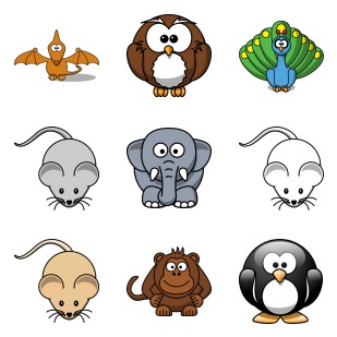 hathix cartoon animals icon sets preview