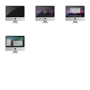 Aluminium iMac icon sets preview