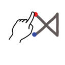 stroke, multiply, gestureworks icon