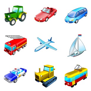 Standard Transport icon sets preview