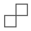 brand, connect, square, shape icon
