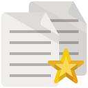 document, star icon