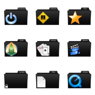 Black glamour icon sets preview