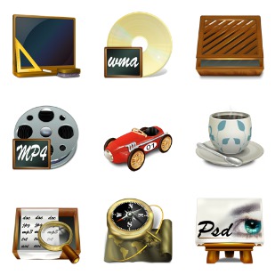 Old School icon sets preview