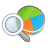 pie chart search icon
