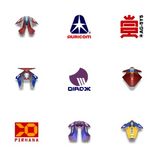 Wipeout 2097 Team Craft icon sets preview