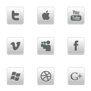 Black And White Social icon sets preview