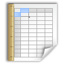 template, opendocument spreadsheet, application icon
