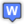 blue,w icon