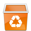 trash, empty, recycle bin icon