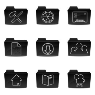 Black Elegant icon sets preview